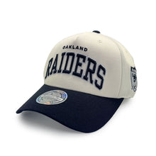 Load image into Gallery viewer, Mitchell &amp; Ness Team Arch 110 Raiders Hat - White Cream/Black
