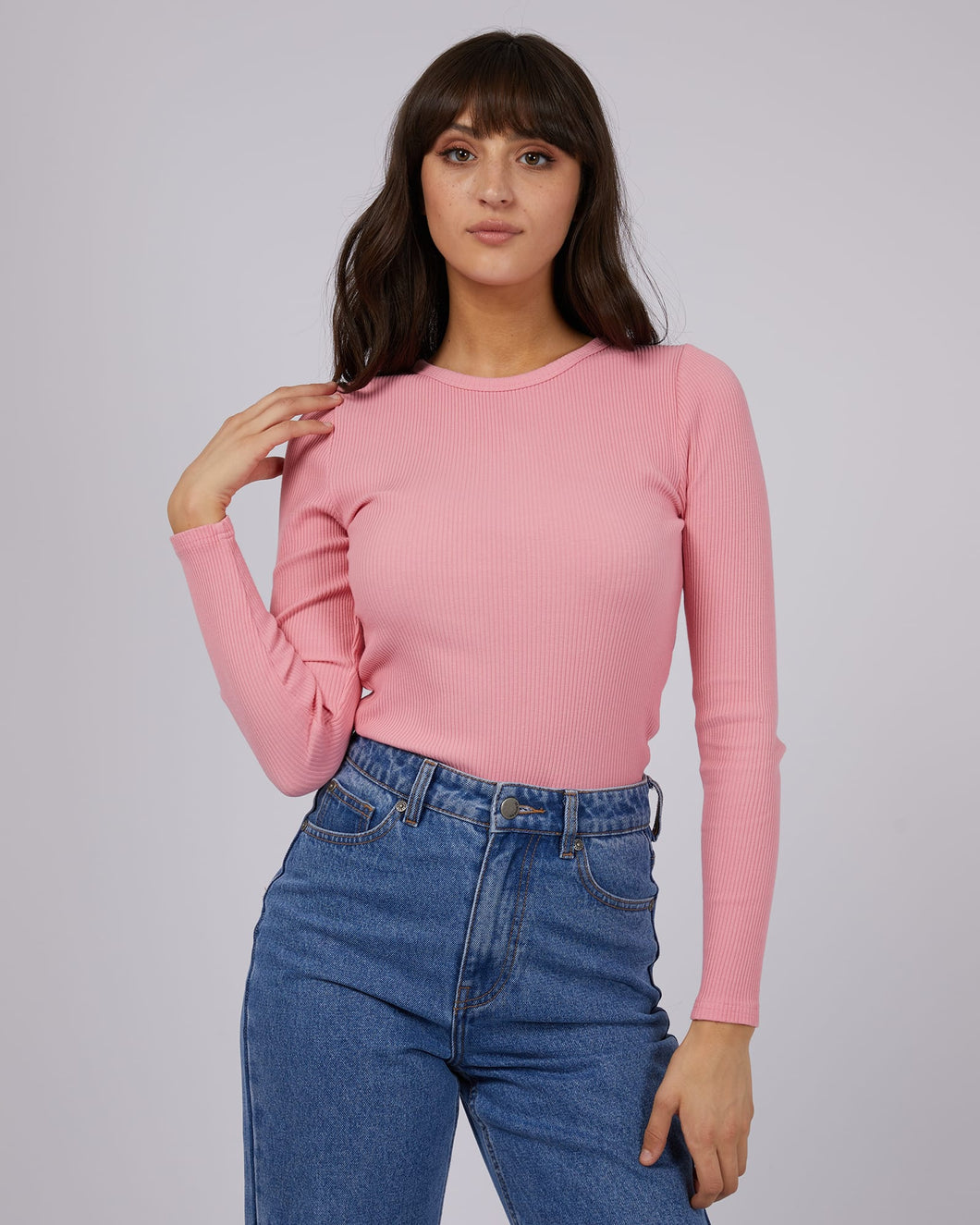 All About Eve Eve Rib Baby Long Sleeve Shirt - Pink