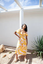 Load image into Gallery viewer, Girl and the Sun Paloma Midi Dress - Palma Amarilla Print
