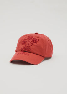 Afends Maisie Panelled Cap - Red Rum