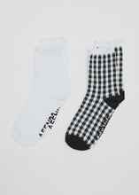 Load image into Gallery viewer, Afends Rowan Socks Two Pack - Black Check
