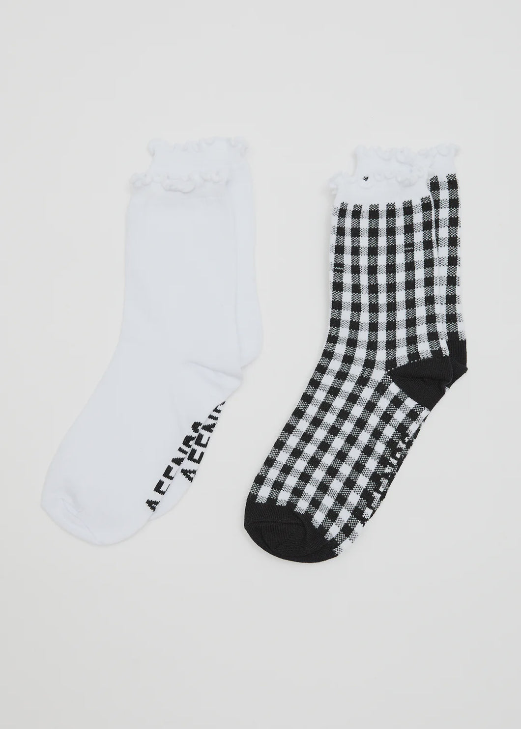Afends Rowan Socks Two Pack - Black Check