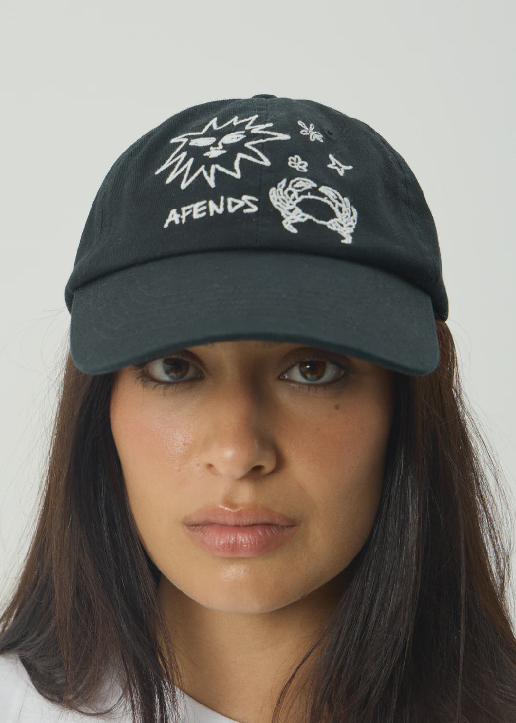 Afends Sunbake Panelled Cap - Black