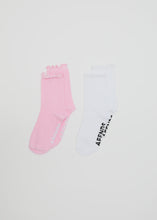 Load image into Gallery viewer, Afends Frill Seeker Recycled Socks 2 Pack - Pink/White
