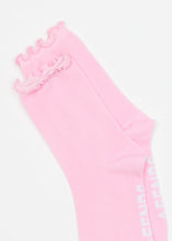 Load image into Gallery viewer, Afends Frill Seeker Recycled Socks 2 Pack - Pink/White
