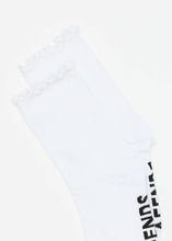 Load image into Gallery viewer, Afends Frill Seeker Recycled Socks 2 Pack - Pink/White
