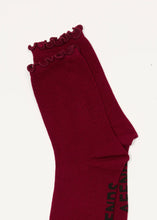 Load image into Gallery viewer, Afends Womens Marin Socks 2 Pack - Burgundy
