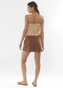 Amuse Society Strutting My Stuff Woven Tank - Sandy