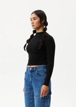 Load image into Gallery viewer, Afends Iconic Organic Long Sleeve Rib Top - Black
