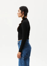 Load image into Gallery viewer, Afends Iconic Organic Long Sleeve Rib Top - Black
