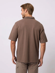 Breakaway Kiernan Cotton Pique Polo - Bracken