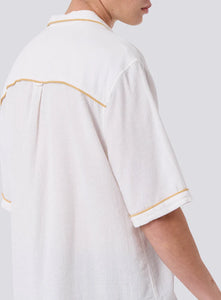 Barney Cools Waffle Shirt - Vintage White