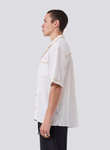 Barney Cools Waffle Shirt - Vintage White
