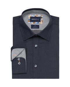 Brooksfield Premium Cotton L/S Shirt - Charcoal