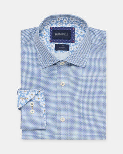 Brooksfield Premium Print Shirt - Skyway