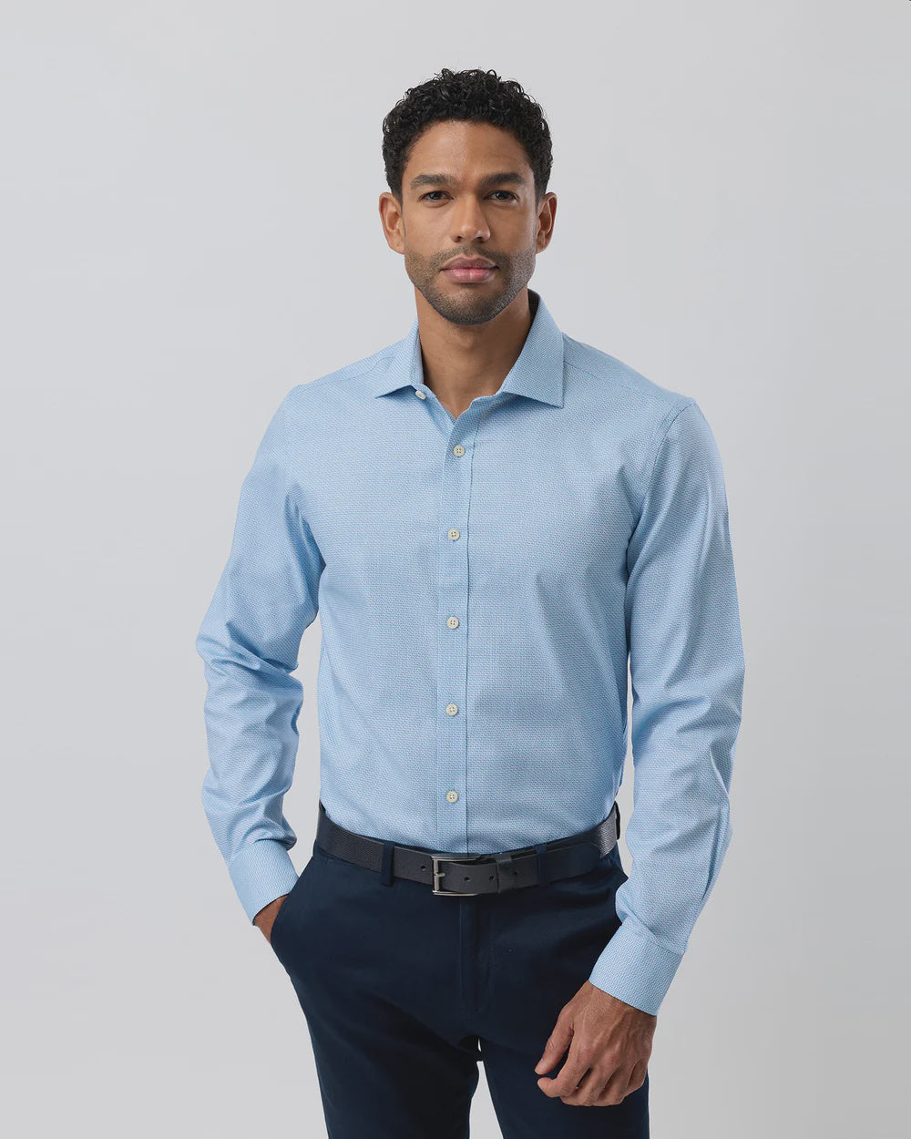 Brooksfield BFC2583 Luxe Shirt - Aqua