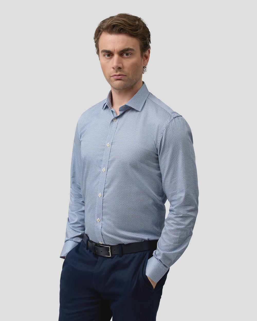 Brooksfield Premium Print Shirt - Skyway