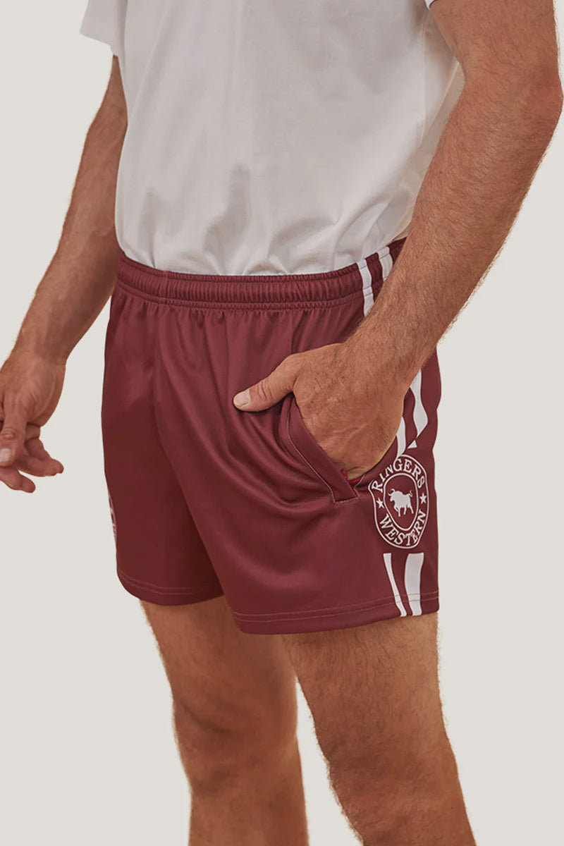 Ringers Western Footy Short - Burgundy