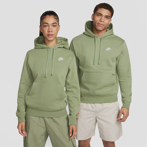 Nike Sportswear Club Unisex Fleece Hoodie - Oil Green/White