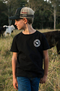 Ringers Western Signature Bull Flag Kids Classic Fit T-Shirt - Black