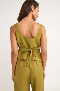 Rhythm Maya Vest Top  - Olive