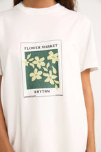 Load image into Gallery viewer, Rhythm  Flower Market Boyfriend Tee - White
