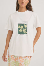 Load image into Gallery viewer, Rhythm  Flower Market Boyfriend Tee - White
