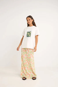 Rhythm  Flower Market Boyfriend Tee - White