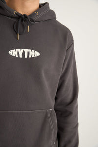 Rhythm Contrast Stitch Hood - Charcoal