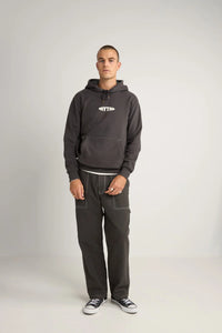 Rhythm Contrast Stitch Hood - Charcoal