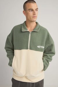 Rhythm Quarter Zip Pull Over - Cream