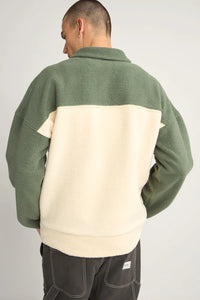 Rhythm Quarter Zip Pull Over - Cream