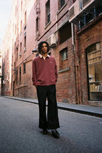 Load image into Gallery viewer, Rhythm Vintage Rugby L/S Polo - Merlot
