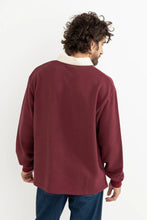 Load image into Gallery viewer, Rhythm Vintage Rugby L/S Polo - Merlot
