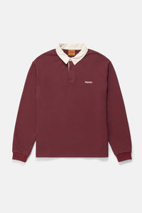 Rhythm Vintage Rugby L/S Polo - Merlot