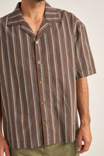 Load image into Gallery viewer, Rhythm Baja Relaxed Stripe SS Shirt - Cafe
