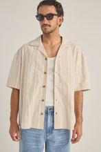 Load image into Gallery viewer, Rhythm Benny Relaxed Stripe SS Shirt - Cream
