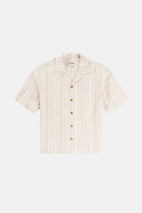 Rhythm Benny Relaxed Stripe SS Shirt - Cream