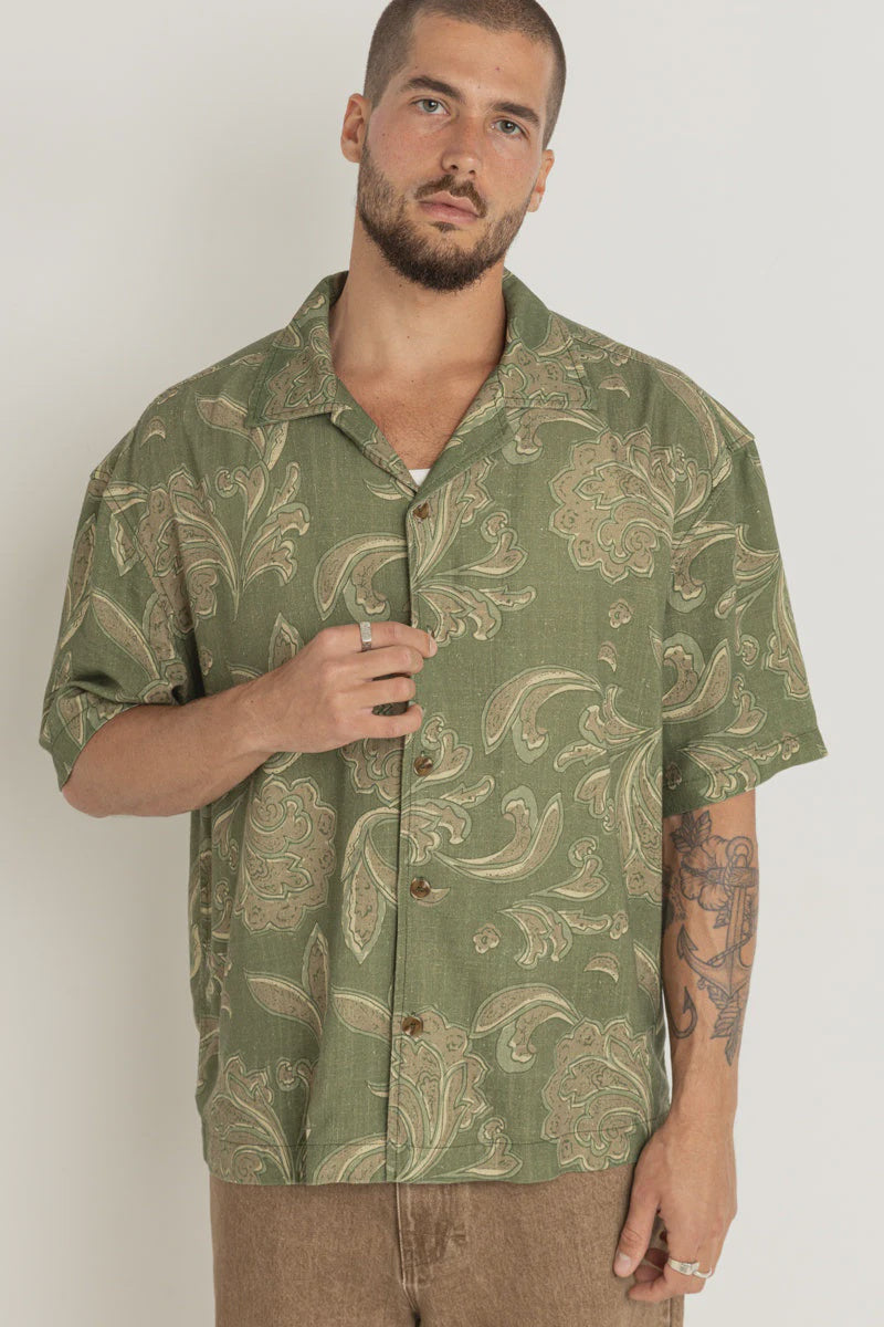 Rhythm Astral Bloom S/S Shirt - Olive