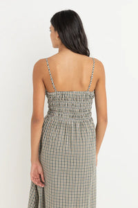 Rhythm Antibes Plaid Midi Dress