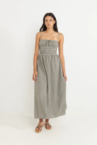 Rhythm Antibes Plaid Midi Dress