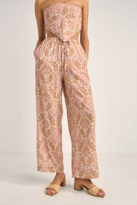 Rhythm Jessie Paisley Drawstring Pant - Rose