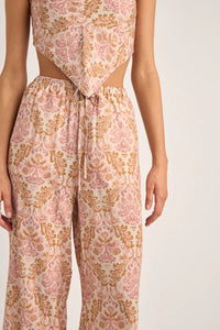 Rhythm Jessie Paisley Drawstring Pant - Rose