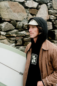 Rhythm Grange Fleece Hood - Black