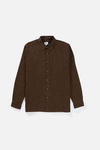 Rhythm Men's Classic Linen L/S Shirt - Chocolate