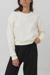 Rhythm Ladies Classic Crew Neck Fleece - Antique White