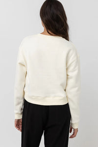 Rhythm Ladies Classic Crew Neck Fleece - Antique White