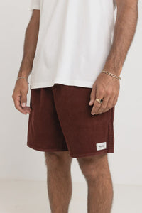 Rhythm Classic Cord Jam Shorts - Merlot