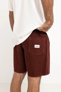 Rhythm Classic Cord Jam Shorts - Merlot