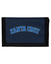 Load image into Gallery viewer, Santa Cruz Collegiate Strip Velcro Wallet - Navy
